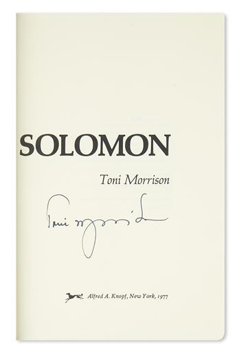 MORRISON, TONI. Group of 3 Signed First Editions.